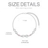 OCJ October Birthstone Bracelet for Women Sterling Silver Infintiy Anklet