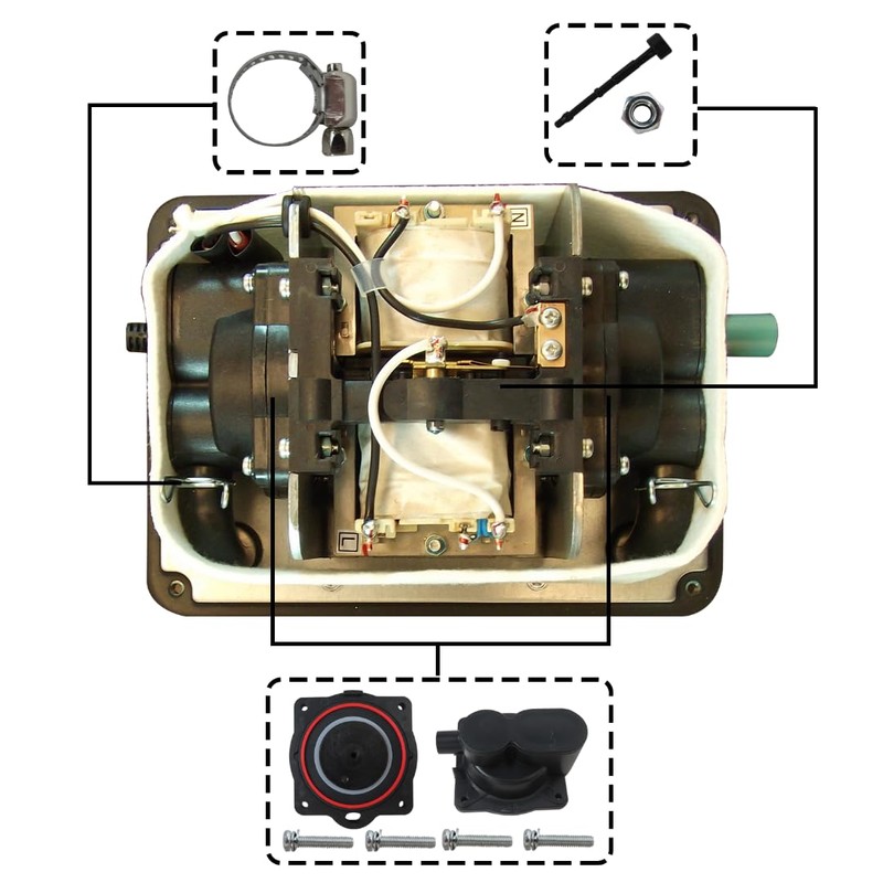 Premium Air Pump Diaphragm Rebuild Kit Replacement Fit for Hoot