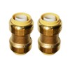 HQMPC Push Fit PEX Fittings Straight Coupling 1/2", Push-to-Connect Copper,