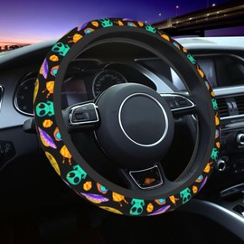 Galaxy Alien Steering Wheel Cover Universal 15 Inch, Non Slip Durable Auto Car Accessories