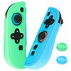 FUNDIARY Blue+Green Silicone Grip Case Compatible with Switch 2 Joycon,