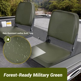 Boat Seats 2 Pack,Folding Low Back Bass Boat Seat,Pair Seats for Jon Fishing Boat with Stainless Steel Screws