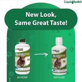LIQUIDHEALTH 32 Oz K9 Liquid Glucosamine for Dogs Level 5000 with Glucosamine Chondroitin, Dogs MSM, Boswellia Serrata – for Dog Hip and Joint Health, Pain, Oil - 2 Pack