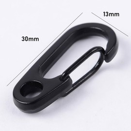 Pack of 10 Clip Carabiner 3 cm Mini Key Ring Clip Spring Carabiner Hook for Travel, Camping, Hiking, Backpack, Luggage (Grey)