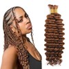 Evaxilc Deep Wave Human Hair for Braiding, Unprocessed, No Weft