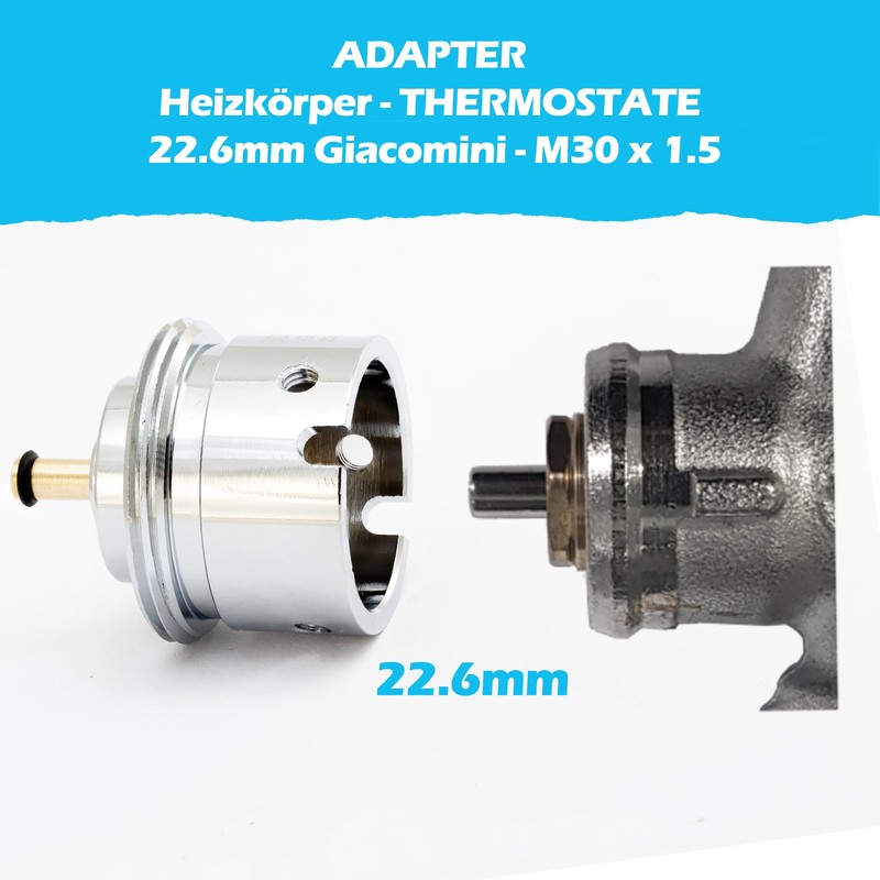 BLUMKRAFT Giacomini 22.6mm 2 Notches to M30 x 1.5 Radiator