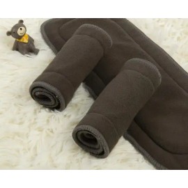 10 Absorbentes Insertos De Bambú Charcoal 4 Capas Alva Baby                                                                                           