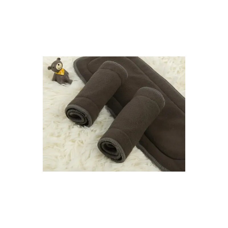 10 Absorbentes Insertos De Bambú Charcoal 4 Capas Alva Baby