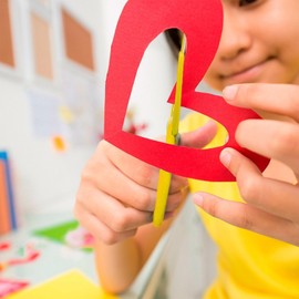 Children's scissors for nursery, school, children's scissors with safety lock