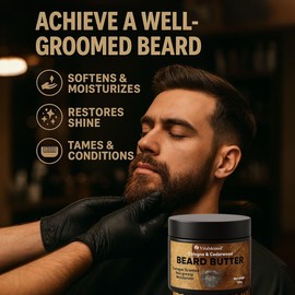 VITALSKINOIL Beard Butter, Cologne & Cedarwood Scent, Non-Greasy Moisturizer for men, 120g (4.23 oz)