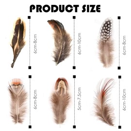 LURNODY Pack of 50 DIY Decorative Natural Feathers for Dream Catcher Feathers for Crafts, DIY Craft Projects, Dream Catchers, Earrings, Hats, Party Outfits and Holiday Decorations