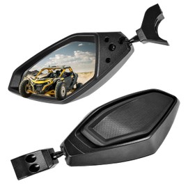 SLORIMOD Aluminum Side Mirrors for Can-Am Maverick R / X3 / Max 2017-2025, Adjustable Folding Clear Rearview Side Mirrors Replace #715007363 (1 Pair)