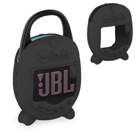 Silicone Cover Case Compatible with JBL Clip 5 Ultra Portable Bluetooth Speaker, Soft Skin Sleeve for JBL Clip 5 Speaker Accessories(Only Case) (Black)