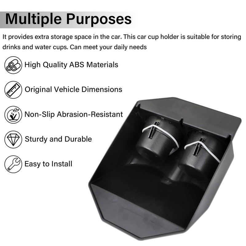 Car Cup Holder, Portable Dual Cup Holders, Multifunctional Cup Drink