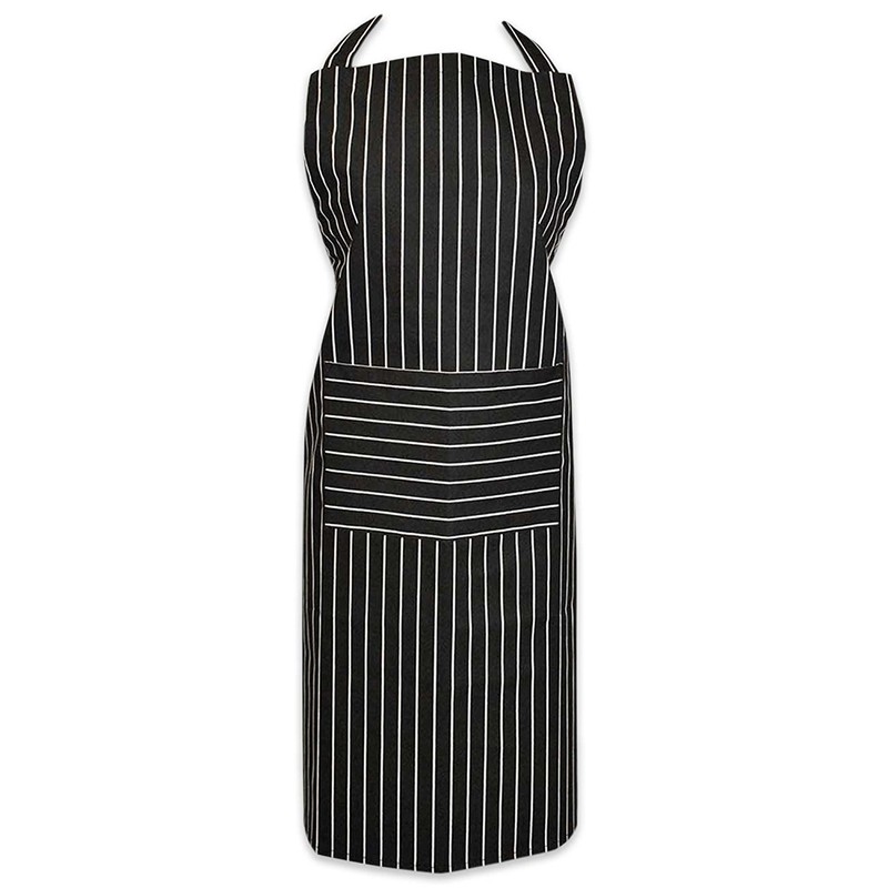 Black Apron - Unisex Adjustable Bib Apron Washable Pocket, Cooking