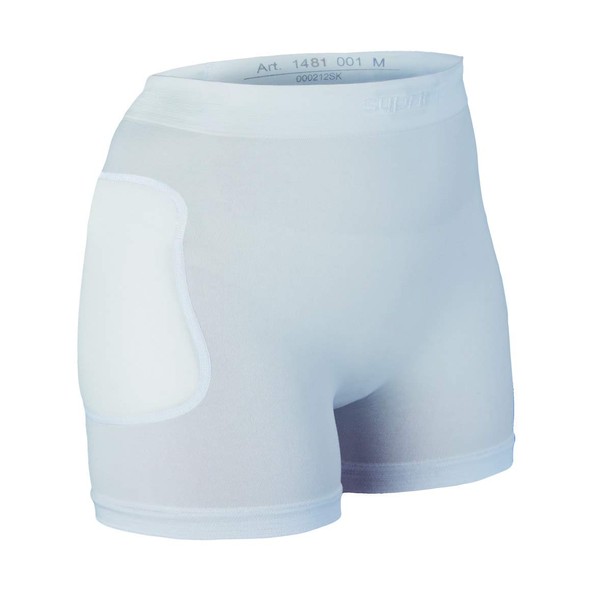 Suprima 1-481-001 Hip Protector Briefs with Built-In Protectors Size M White