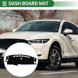 Motoforti Dash Cover, Non-Slip Dashboard Carpet Mat for Mazda CX-5 2012-2016, Polyester, Black Blue