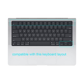 Keyboard Skin Compatible with MacBook Pro 14 & 16 M5 M4 M3 M2 A3434 A3112 A3185 A3401 A2918 A2992 A2779 A2442 A3403 A3186 A2991 A2780 A2485, Air 15.3" 13.6" A3114 A2941 A3113 A2681 (Aqua Green)