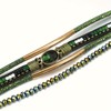 JWIGP Boho Layered Bracelet for Women – Green Crystal Beaded