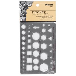 Pickett Pocket Template, Contains Circles, Squares, Hexagons and Triangles (1085I)