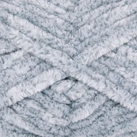 Gründl Wolle Funny Dots Strick- & Häkelgarn (weiches samtartiges Chenille-Garn aus 100% Polyester, 1 x 150 g / 60 m, Nadelstärke: 9-10), hellgrau-mausgrau