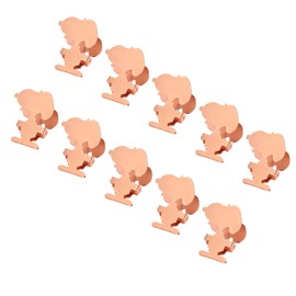10pcs Metal Binder Clips Innovative Cartoon Cute Shape Electroplated Rustproof Mini Paper Clamps for Home School Office