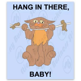 Hang In There Baby Cat Poster Sticker similar to The Simpsons Poster