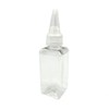 Pointed Cap Square Dispensing Bottle 50ml Clear 25ea