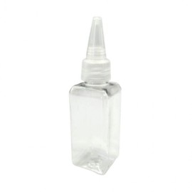Pointed Cap Square Dispensing Bottle 50ml Clear 25ea