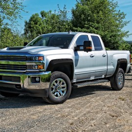 Spec-D Tuning 4PC Front + Rear Smooth Bolt On Pocket Style Fender Flares Compatible with 2014-2018 Chevy Silverado 1500 2500HD 3500HD
