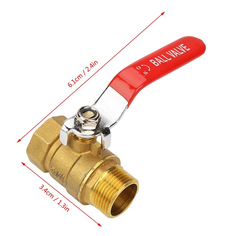 Ball Valve, 3/4"BSP DN20 Brass Pipe Ball Valve Male and