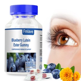 Fmlave 1000mg Lutein Eye Vitamins Gummies for Kids and Adults with Blueberry Lutein for Eye Health Support - Specification: 1 Bottle-30 Day Supple