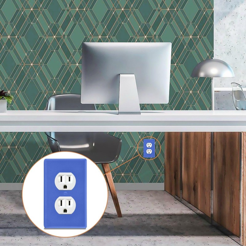Royal Blue Duplex Outlet Covers Wall Plate Light Switch Cover