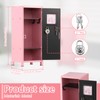 bigjvbfv Mini Locker with Lock and Key, Rustproof Metal Small