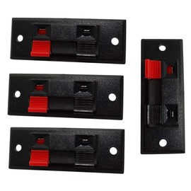 Aerzetix: C43774 Terminal Block for Speakers 55/21 mm Mono 2-Way Push Button Set of 4