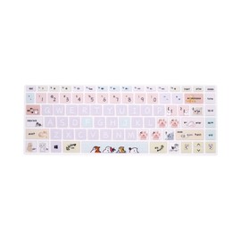 WYGCH Silicone Keyboard Cover Skin for HP Envy 13.3" 13-AD010NR 13-AD120NR 13-AD065NR Touch-Screen Laptop,Little Cat