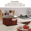5pcs Silicone Pot Holders Mat Heat Resistant Anti Slip Square
