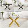 47In Modern Glass Dining Table for 2 3 4 People