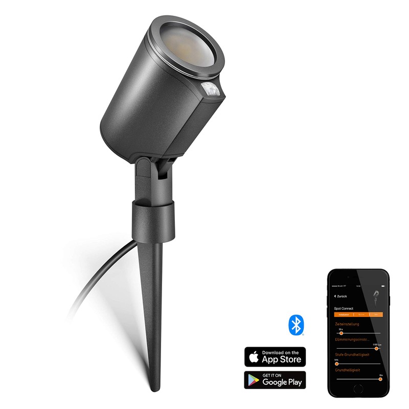 Steinel LED Spotlight Garden SC Connect, Smart Outdoor Spotlight, Motion