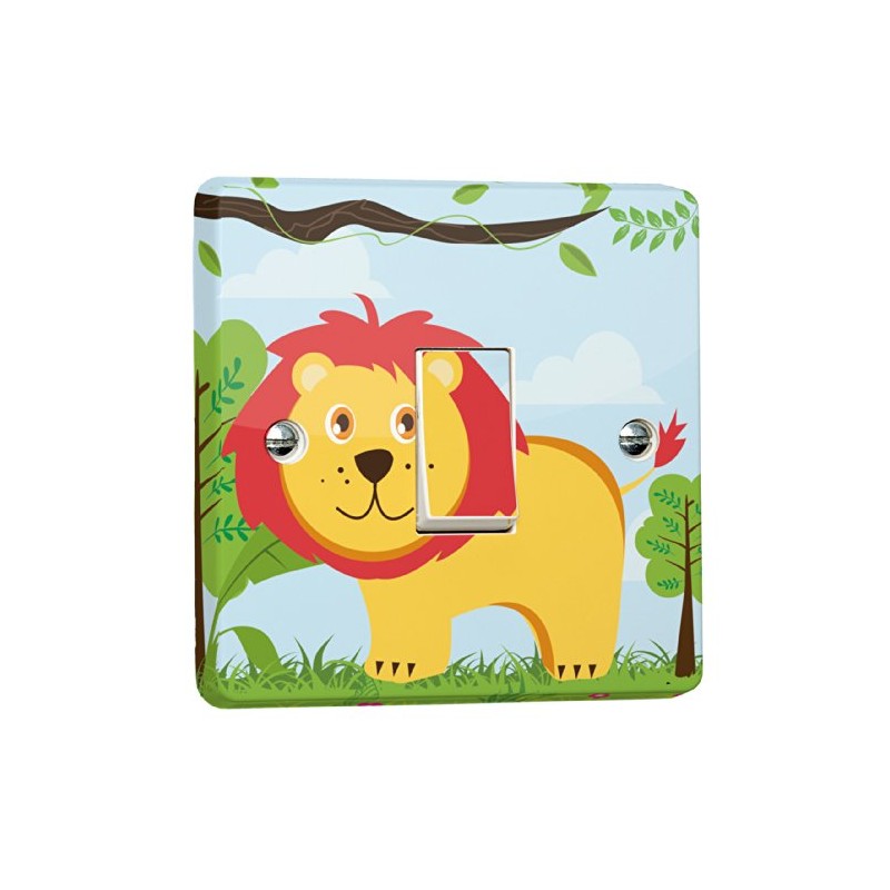 Jungle Lion Light Switch Sticker skin for Crabtree 4070 1