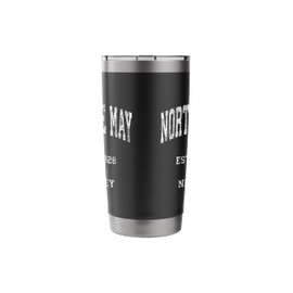 North Cape May New Jersey NJ Vintage Athletic Sports Design Stainless Steel Insulated Tumbler