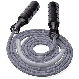 Cuerda de salto, entrenamiento profesional con peso, ajustable, sin enredos, con rodamientos de bolas, cuerdas de salto para cardio, entrenamiento de 