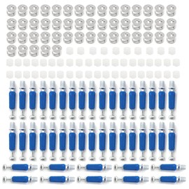 50 Sets Upgrade 3 in i Furniture Connection Kits, Furniture Fastener Screws Lock Nut, Cam Fitting with Dowel Pre-Inserted Bolts,Dowel Cam Screws Connectors for Bookcase,Wardrobe Board and Cabinet
