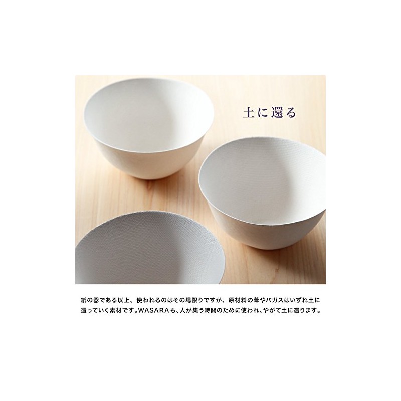 Disposable Paper Plates WASARA Plates 6 Count (Package)