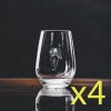 Unmarked Astronaut Stemless Wine Glasses x4 Premium 15 Oz Personalize