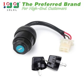 10L0L Golf Cart Ignition Key Switch W/2 Keys (OEM JN3-82510-00-00) for Yamaha G14, G14 Gas and Electric Golf Cart Key Switch with Wiring Harness(4 Pin)