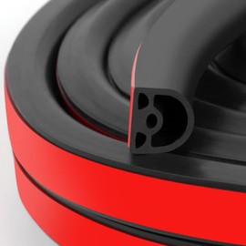 [New Upgrade] 19.7Ft Silicone Door Weather Stripping Door Seal Strip for Doors & Windows, Multi-Layer Soundproof Chamber Design, Self-Adhesive, Seal Large Gaps, Easy to Cut & Install