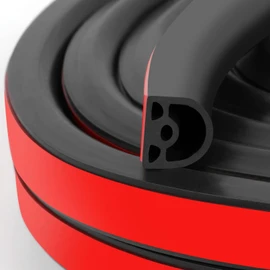[New Upgrade] 19.7Ft Silicone Door Weather Stripping Door Seal Strip for Doors & Windows, Multi-Layer Soundproof Chamber Design, Self-Adhesive, Seal Large Gaps, Easy to Cut & Install
