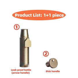 OMO 2nd generation leak proof bottle Metal Bottle Spice Storage Dispenser (golden)