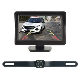 Backup Camera for Car,Plug & Play Car Back up Camera with 90 Degree Wide Angle & Night Vision Design,Power Cord,Multi-Function 12 LED HD Backup Cameras with Monitor Cars Accessories